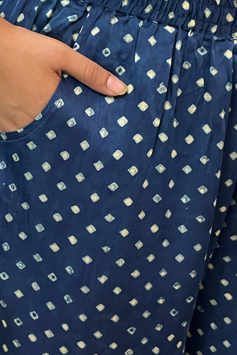 Ajrak Hand Block-Printed Modal Satin Farsi