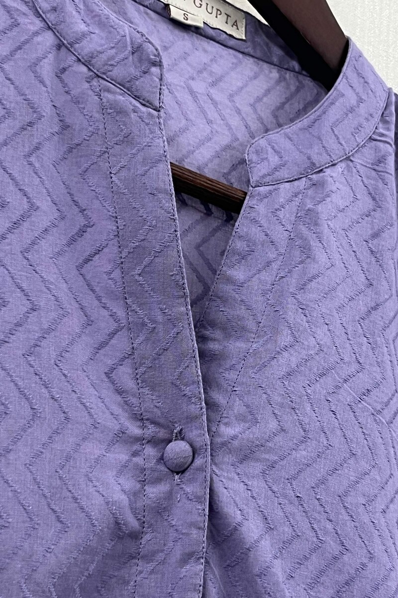 Purple Handcrafted Cotton Top