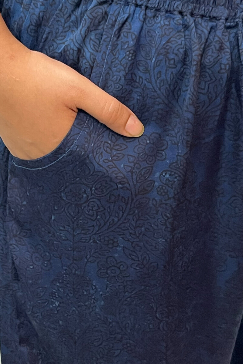 Ajrak Hand Block-Printed Modal Satin Farsi
