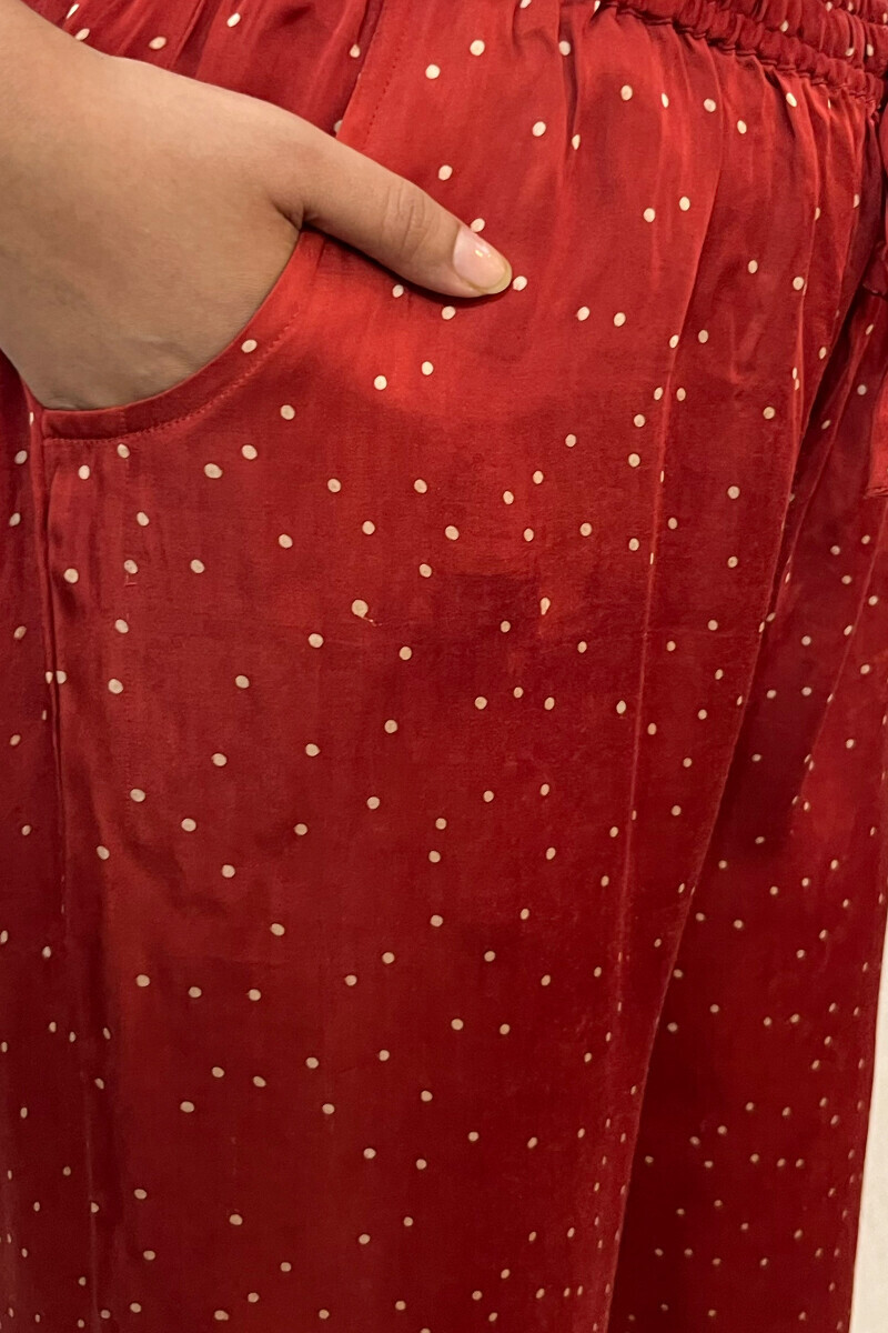 Ajrak Hand Block-Printed Modal Satin Farsi