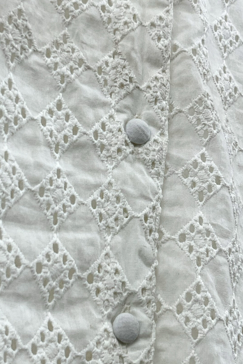White Handcrafted Cotton Top