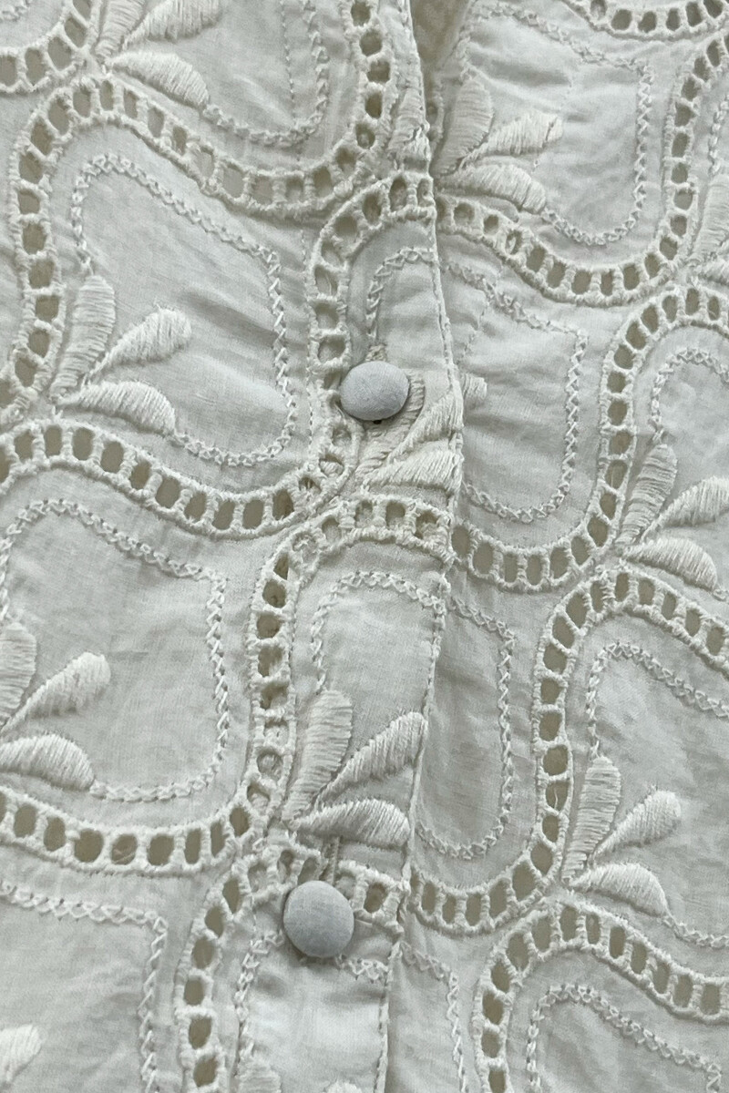 White Handcrafted Cotton Top