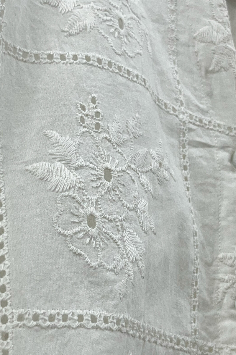 White Handcrafted Cotton Top