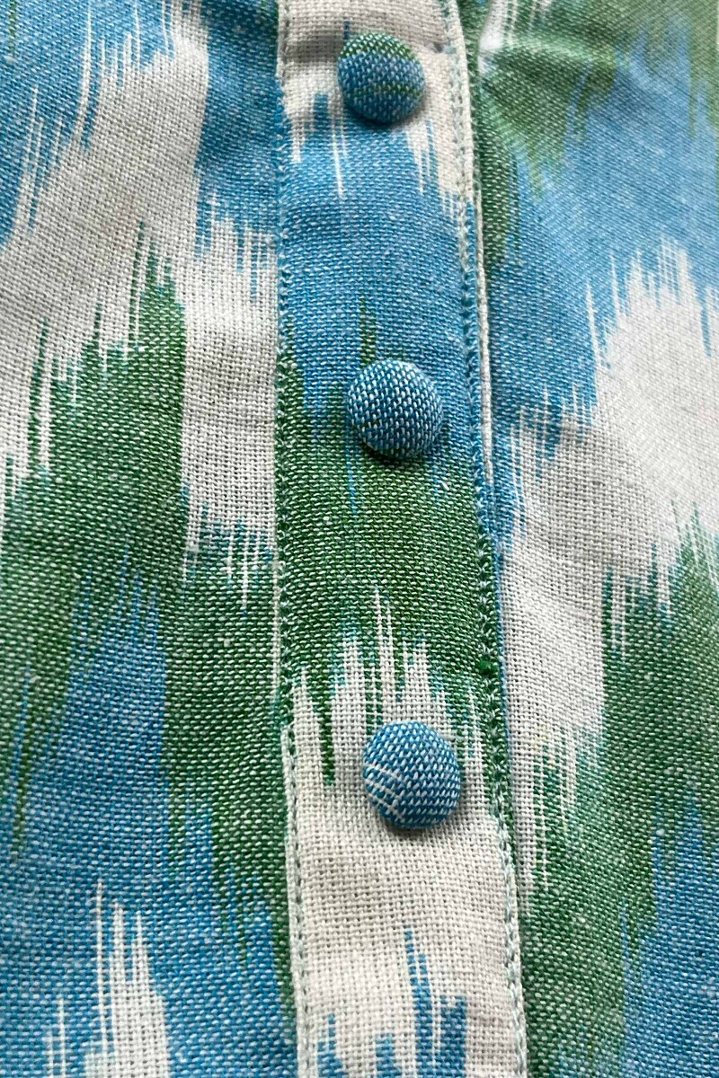 Sky Blue Handcrafted Straight Handloom Cotton Kurta