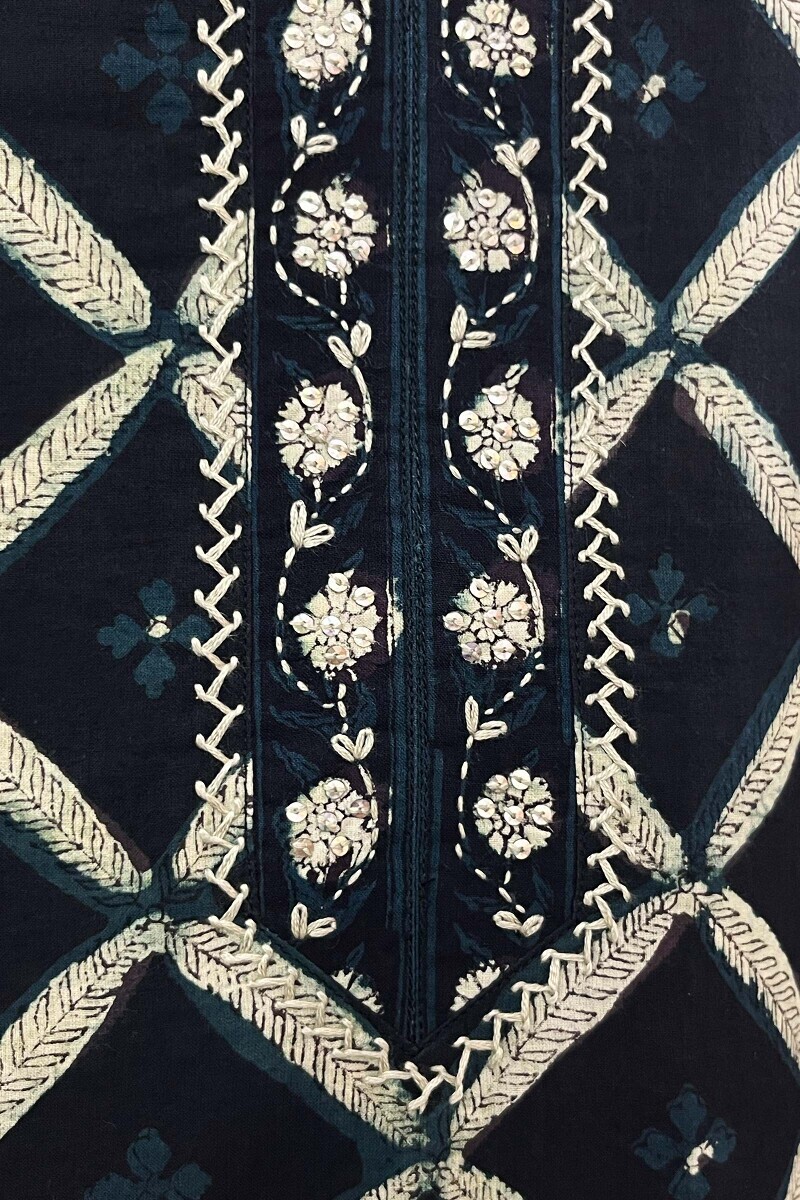 Bagru Hand Block-Printed Straight Cotton Kurta