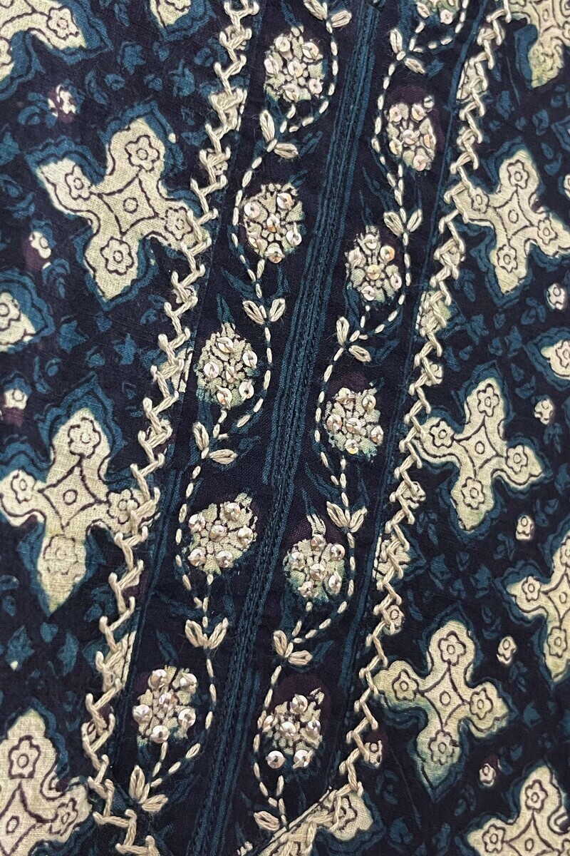 Akola Hand Block-Printed Straight Cotton Kurta