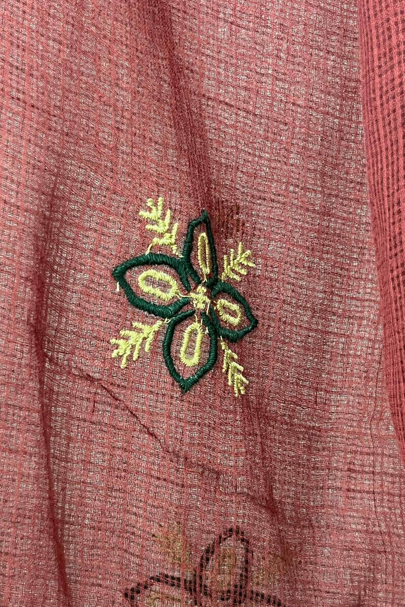 Red Handcrafted Kota Dupatta