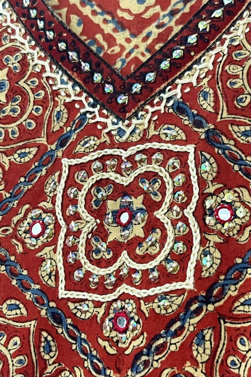 Bagru Hand Block-Printed Straight Cotton Kurta