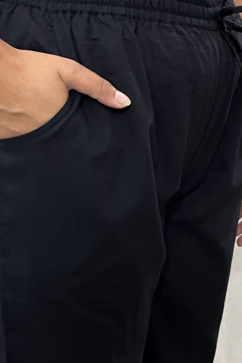 Black Handcrafted Cotton Farsi