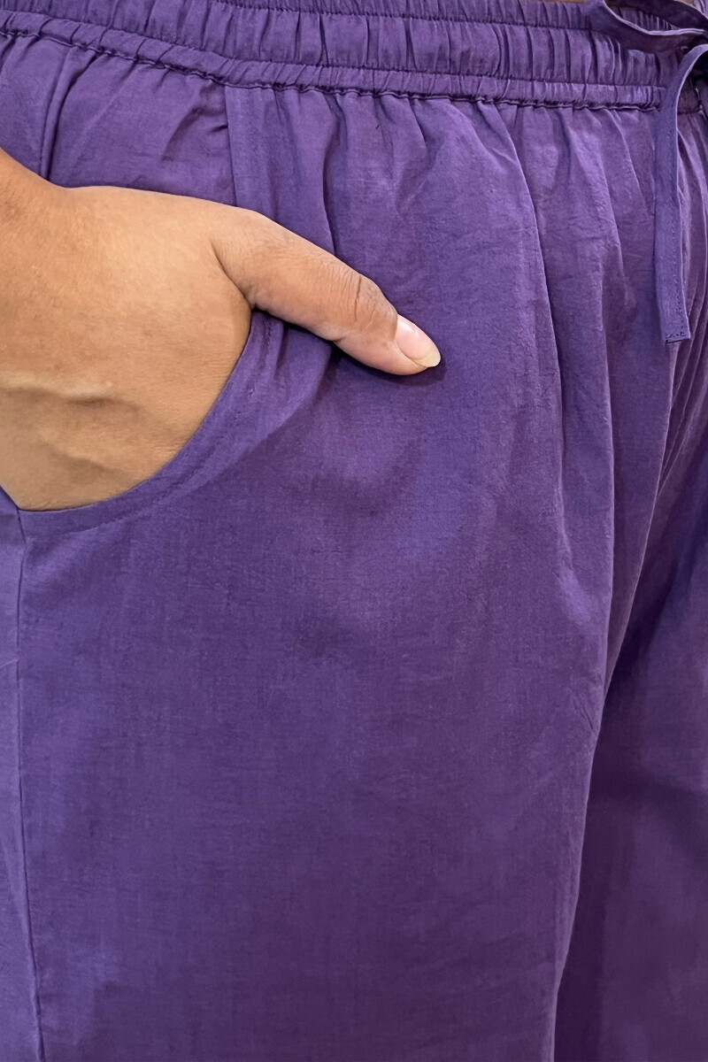 Purple Handcrafted Cotton Farsi