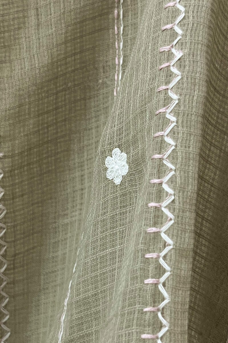 Pink Handcrafted Kota Dupatta