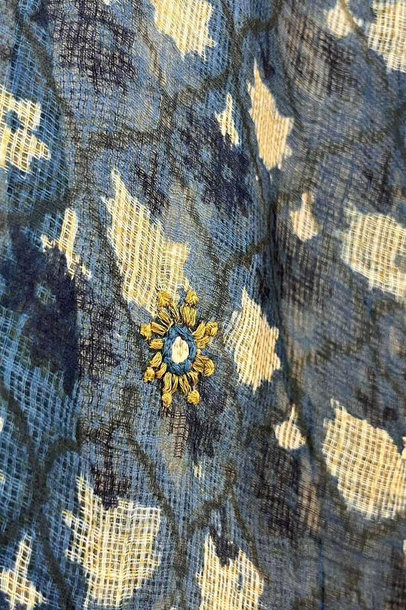 Blue Hand Block-Printed Kota Dupatta