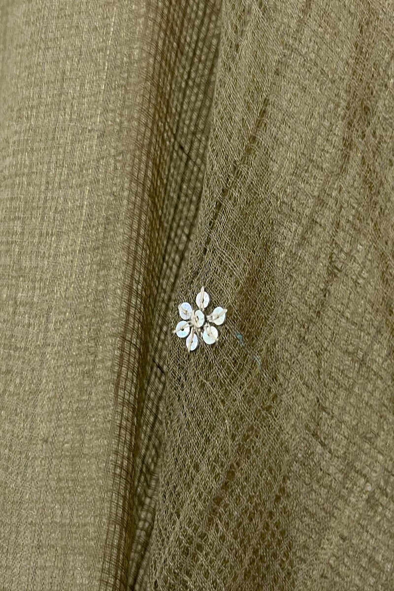 Olive Green Handcrafted Kota Dupatta
