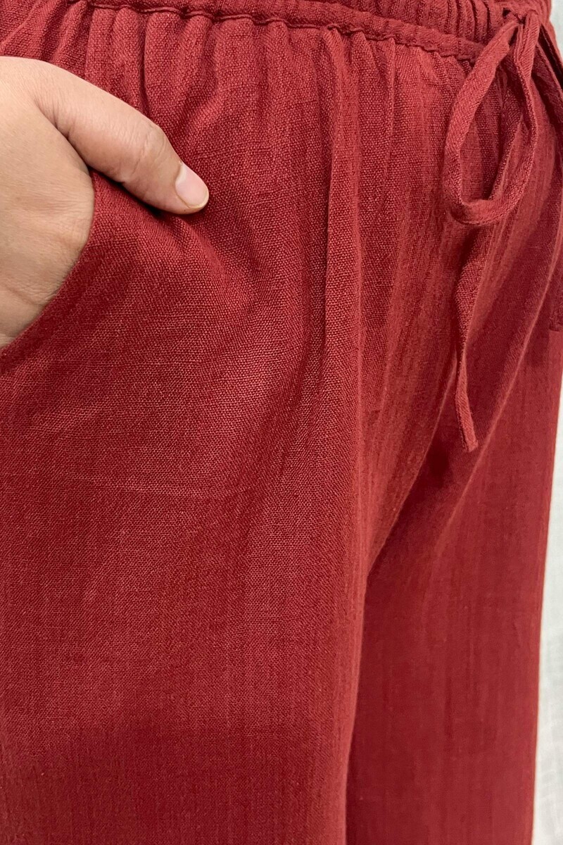 Maroon Handcrafted Cotton Farsi
