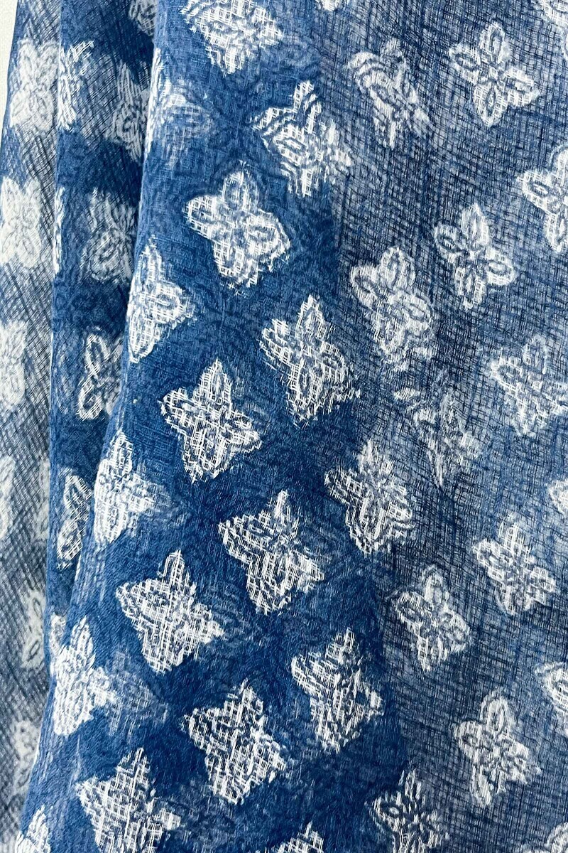 Bagru Hand Block-Printed Kota Dupatta
