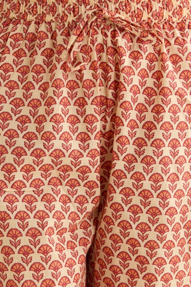 Cream Handcrafted Cotton Izhaar Pants