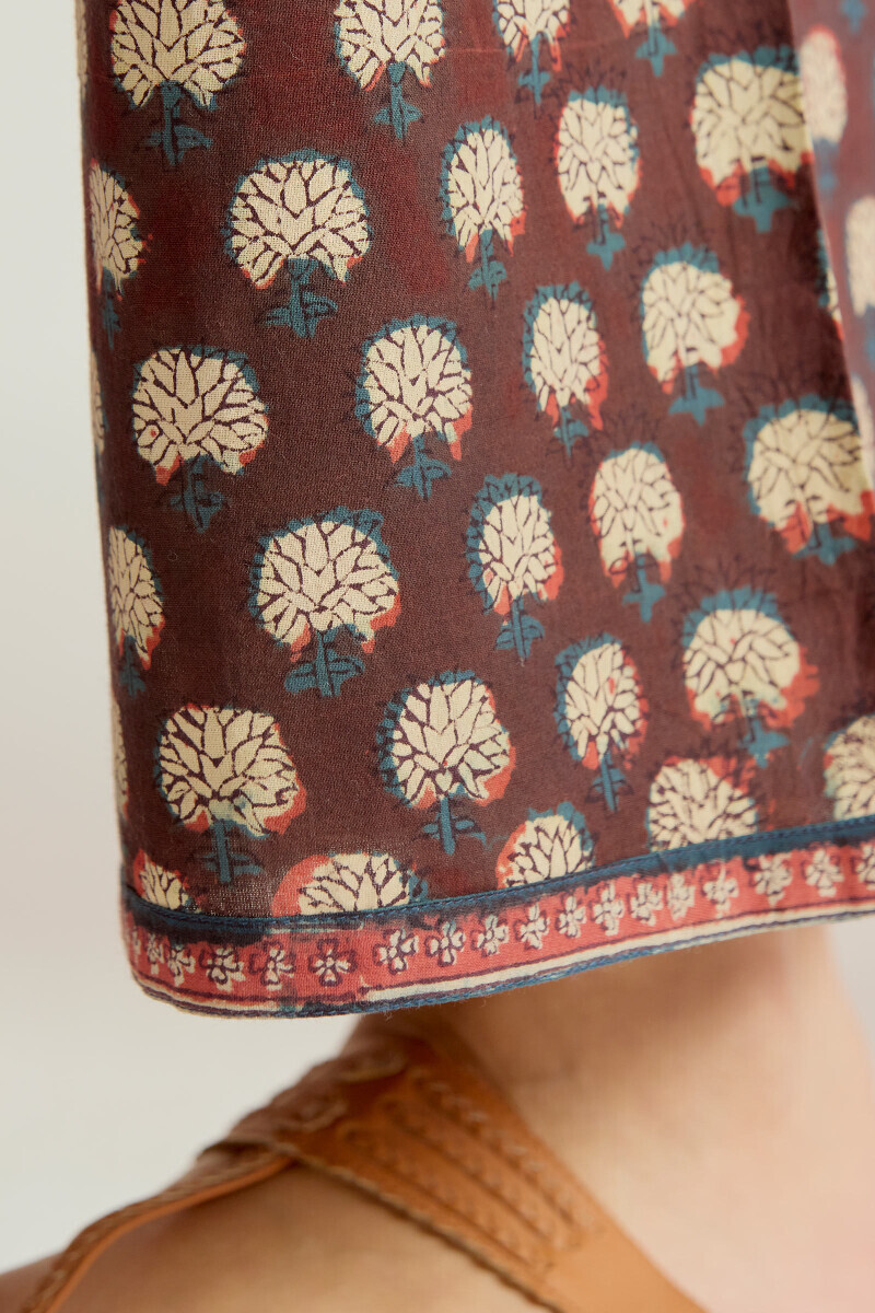 Bagru Hand Block-Printed Cotton Farsi