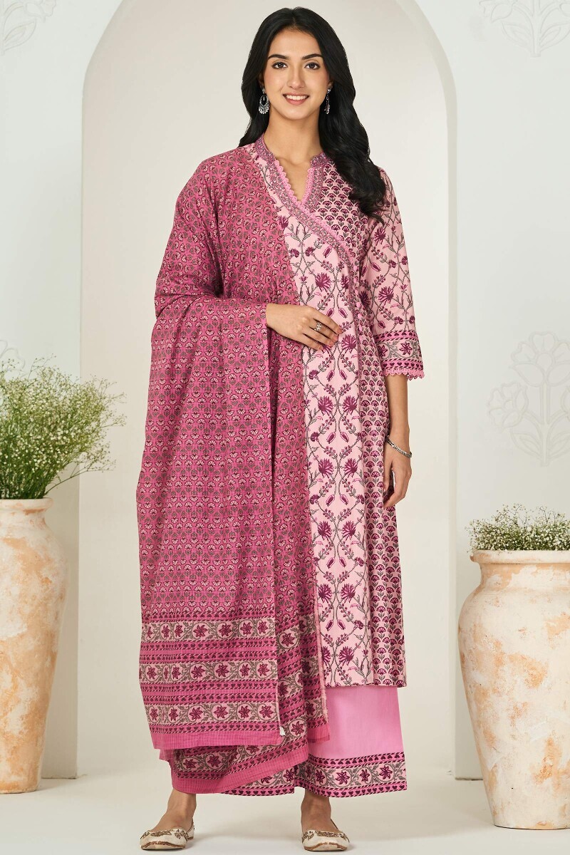Pink Handcrafted Cotton Farsi