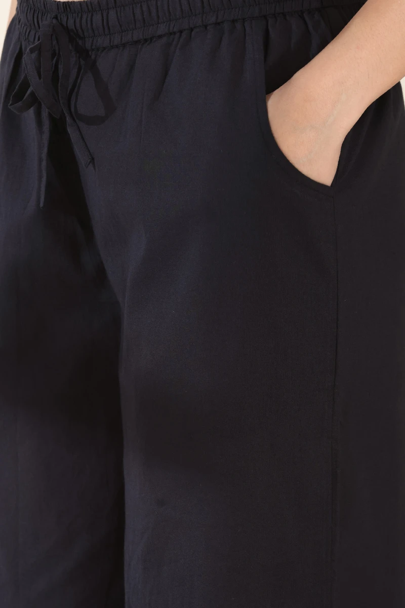 Black Handcrafted Cotton Farsi