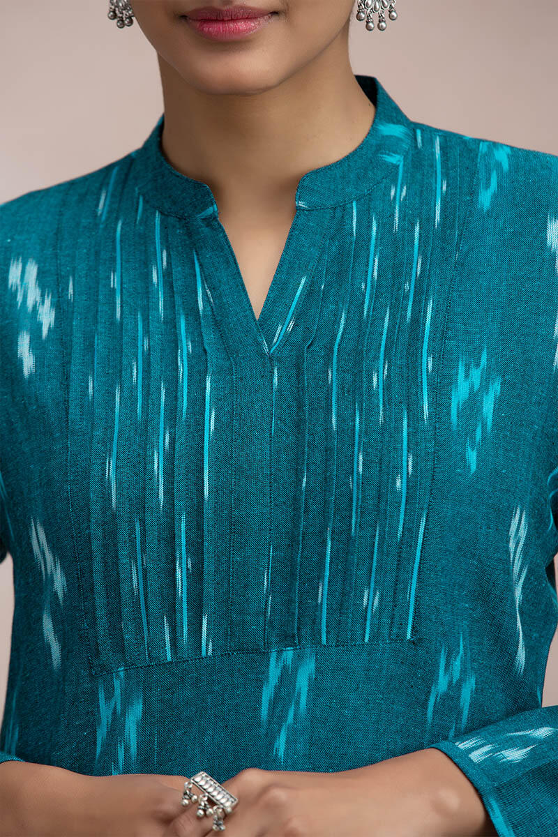 Turquoise Handcrafted Cotton Top