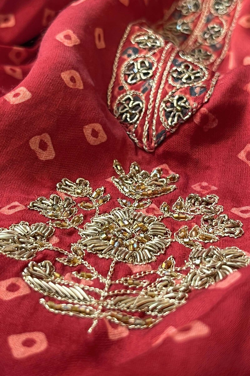 Ajrak Hand Block Printed Straight Modal Kurta