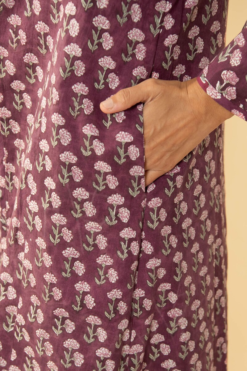 Purple Handcrafted Handloom Jacket