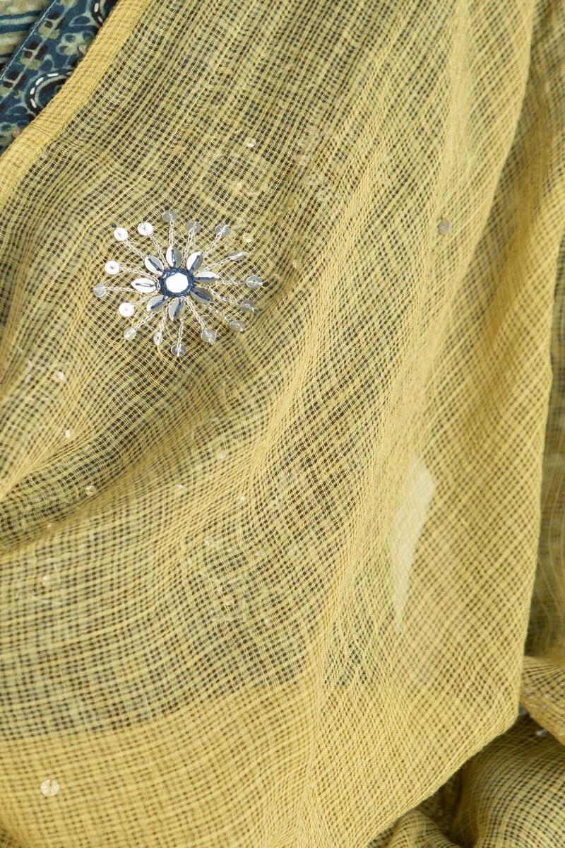 Green Handcrafted Kota Dupatta