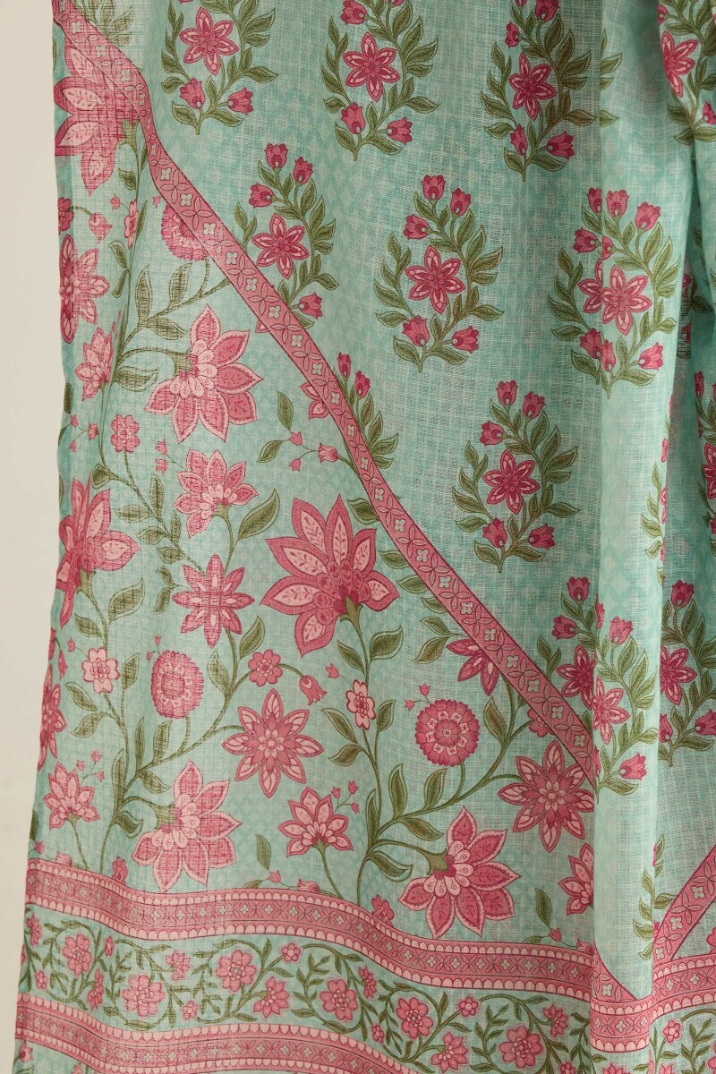 Blue Printed Kota Dupatta