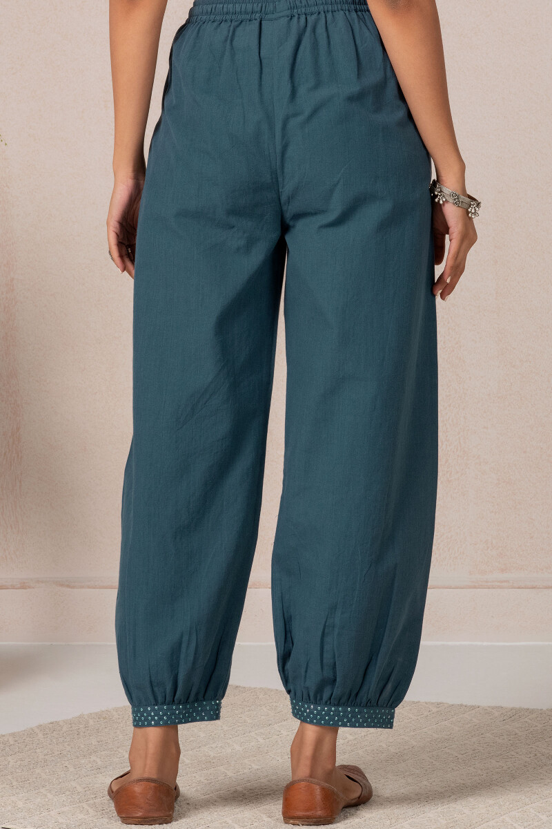 Indigo Handcrafted Cotton Izhaar Pants