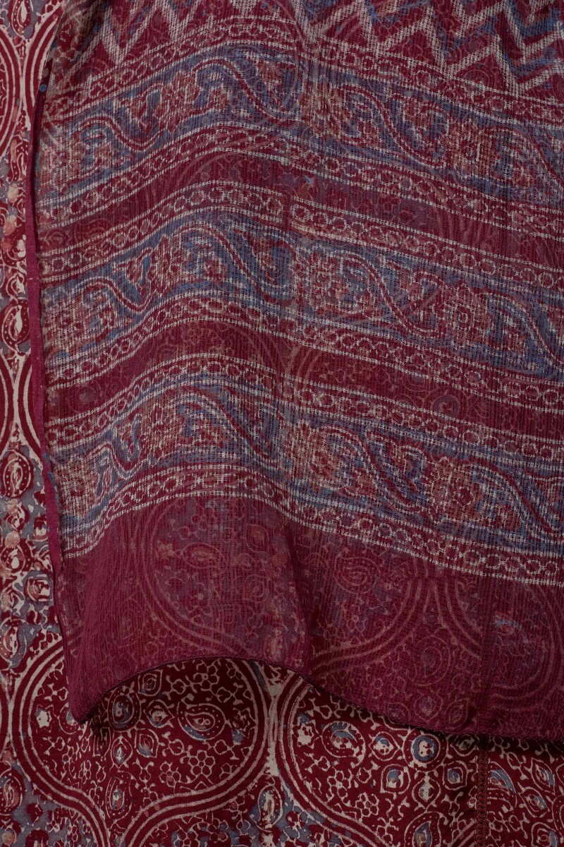 Ajrak Block Printed Kota Dupatta