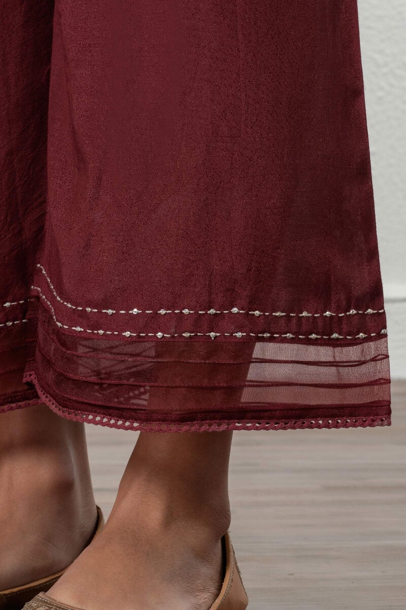 Maroon Handcrafted Modal Farsi 