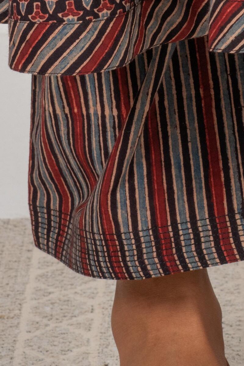 Ajrak Block Printed Cotton Farsi Pants