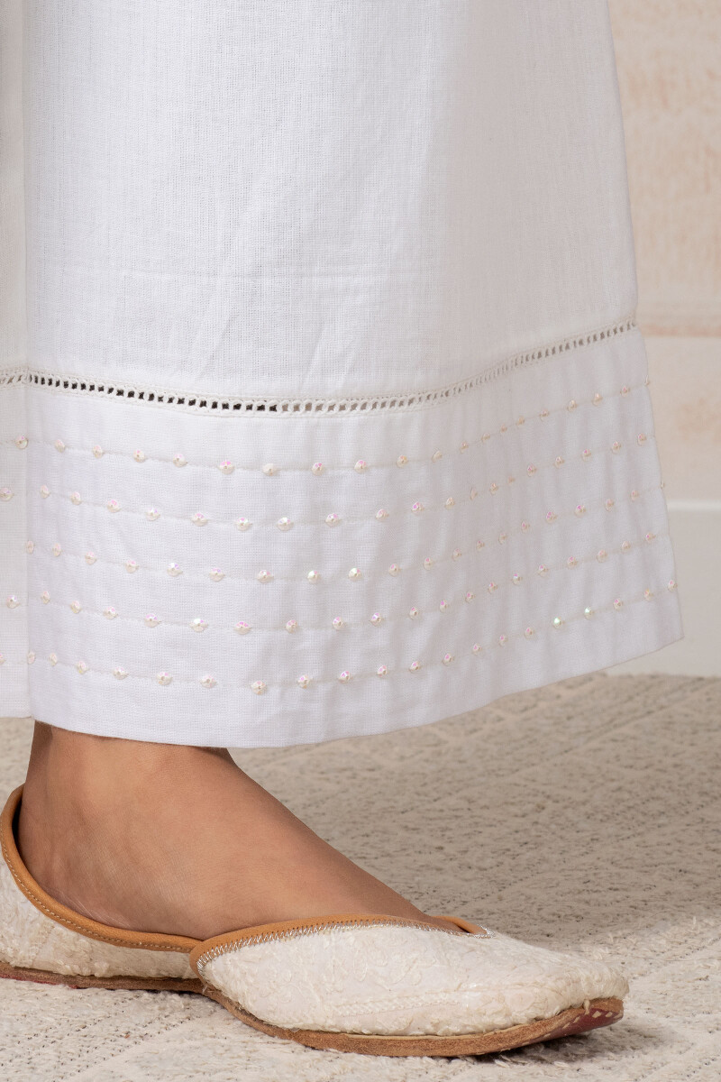 White Handcrafted Cotton Farsi