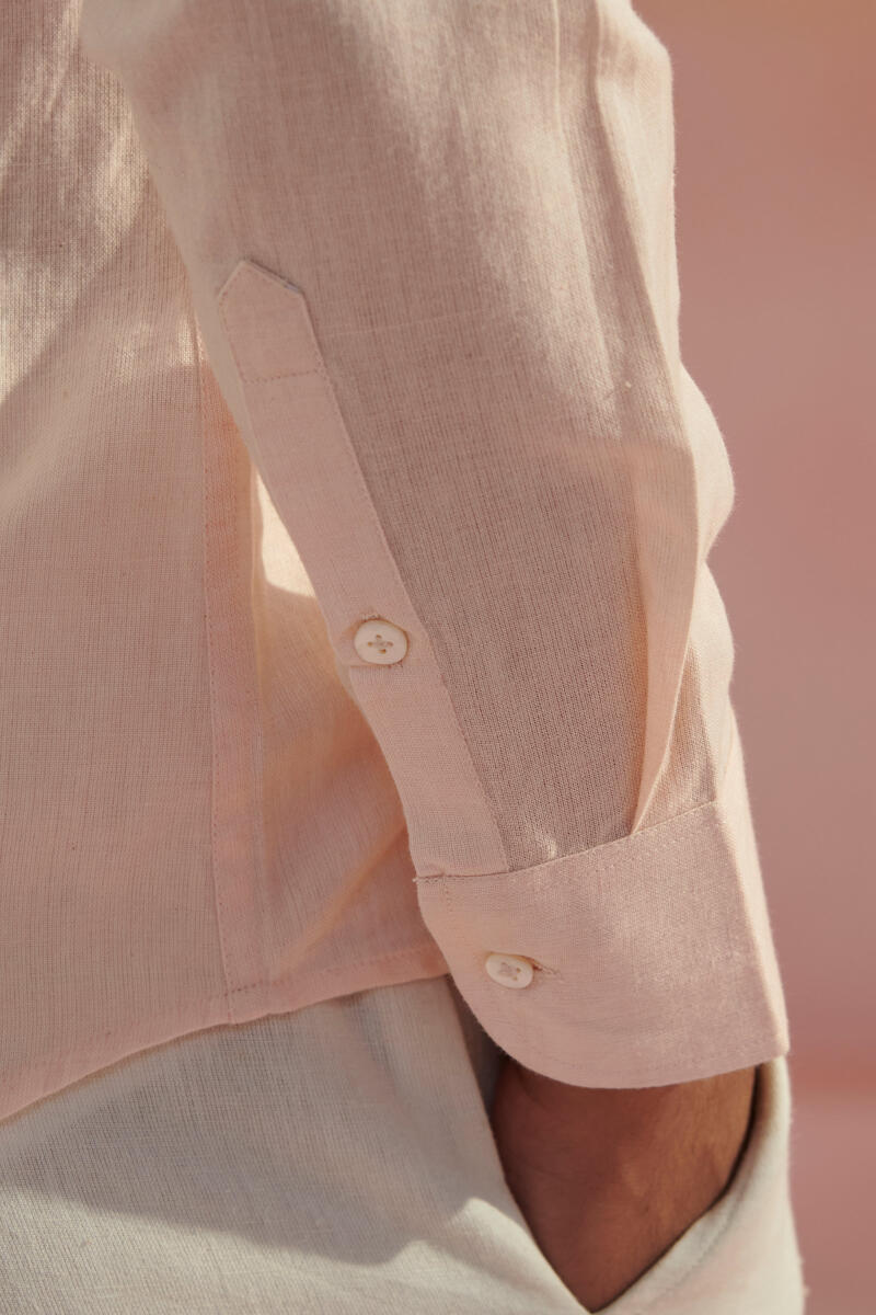 Pink Handcrafted Cotton Shirt