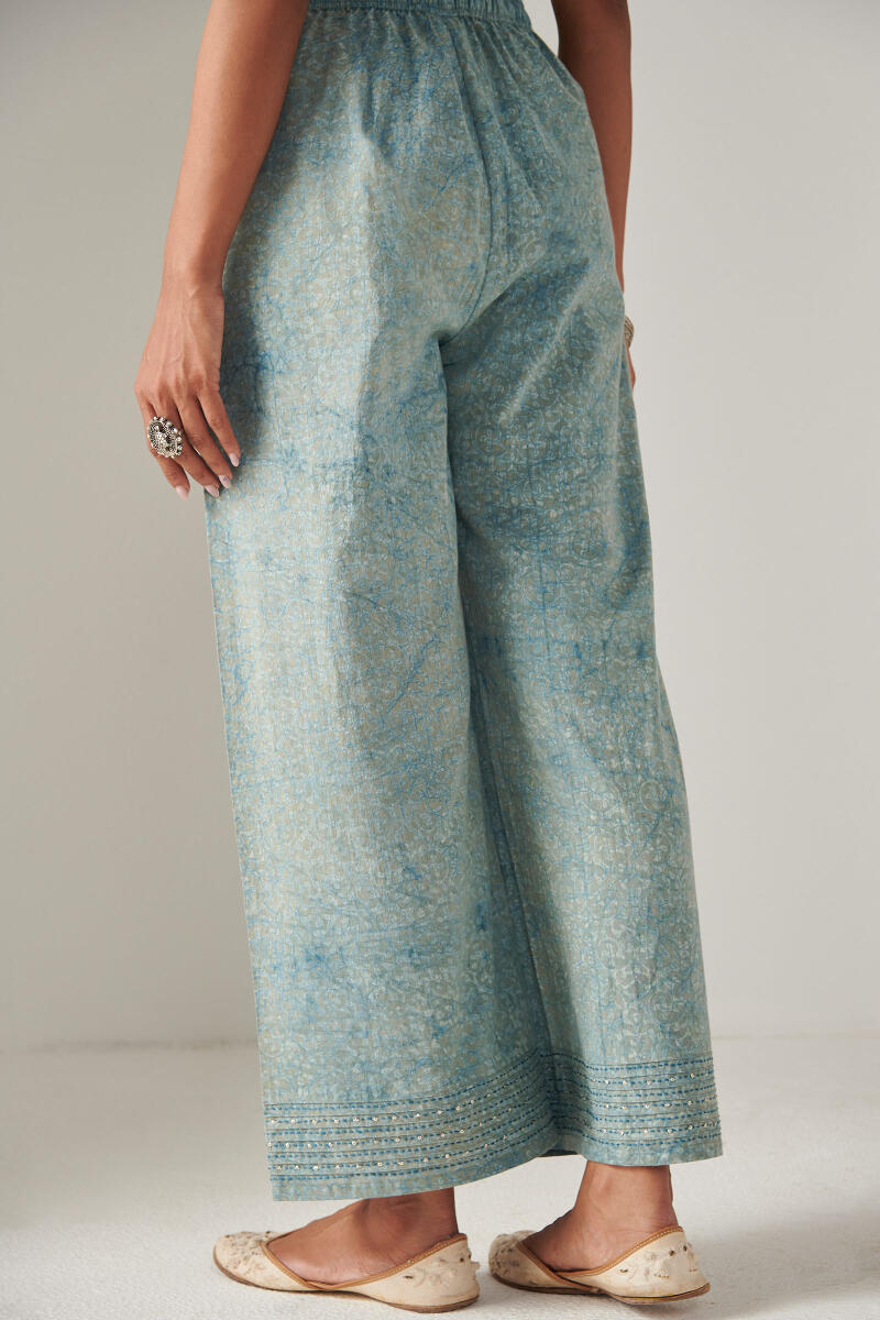 Indigo Block Printed Cotton Farsi