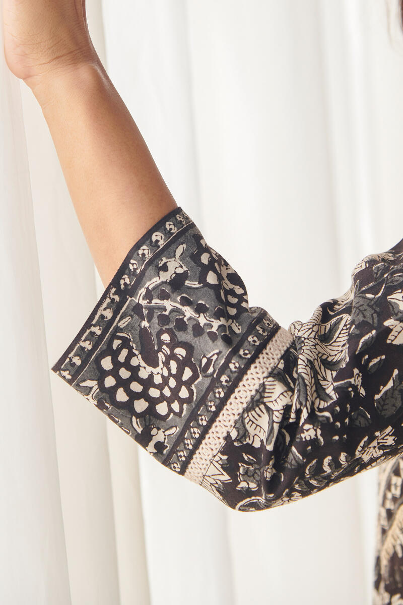 Bagru Block Printed A-Line Cotton Kurta