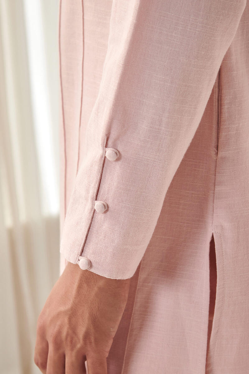 Pink Handcrafted Cotton Kurta