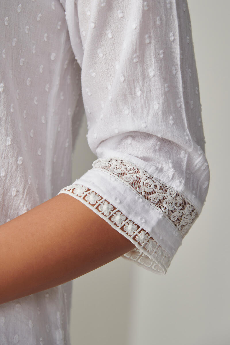 White Handcrafted Cotton Top