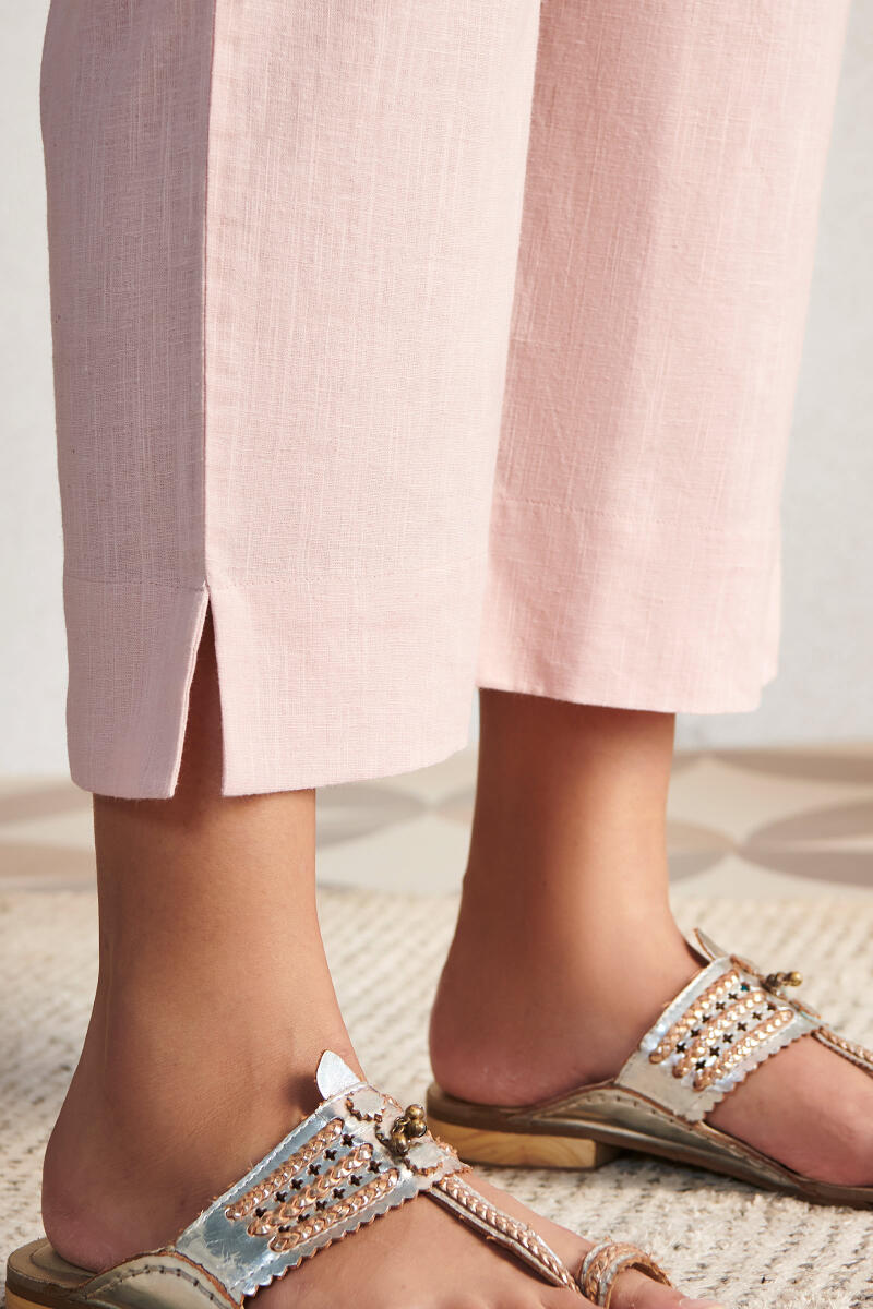 Pink Handcrafted Cotton Pants
