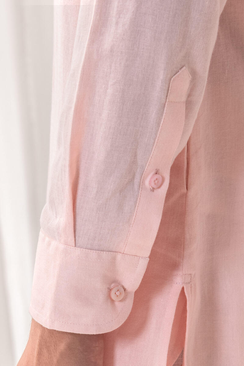 Pink Handcrafted Cotton Kurta
