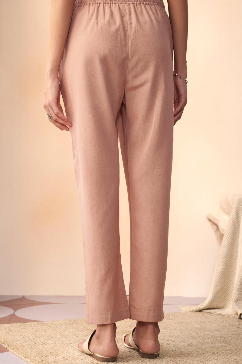 Pink Handcrafted Cotton Pants
