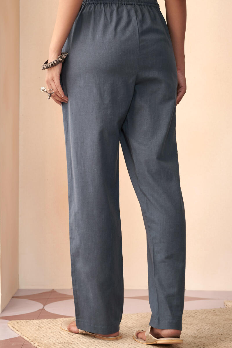 Blue Handcrafted Cotton Pants