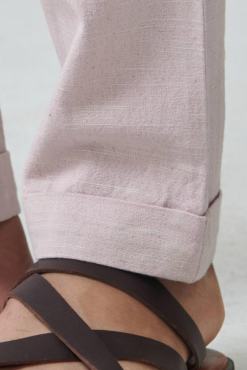 Pink Handcrafted Cotton Pants