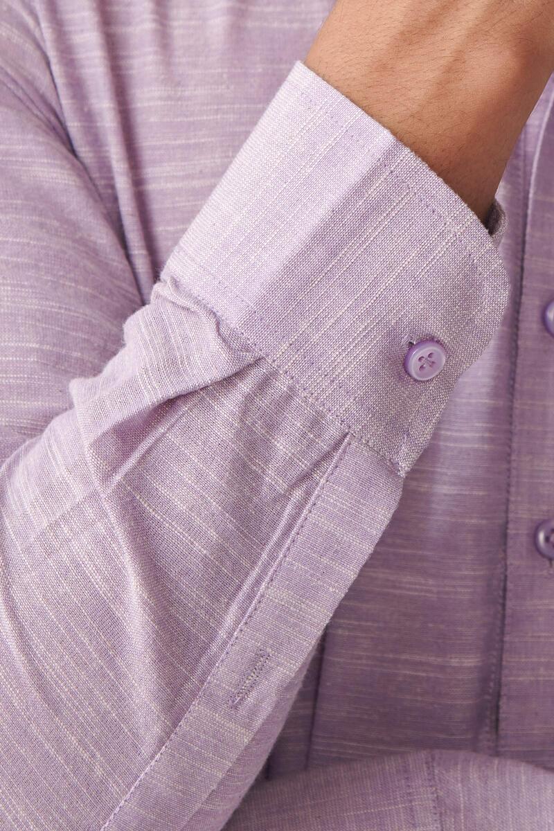 Lilac Handcrafted Cotton Kurta