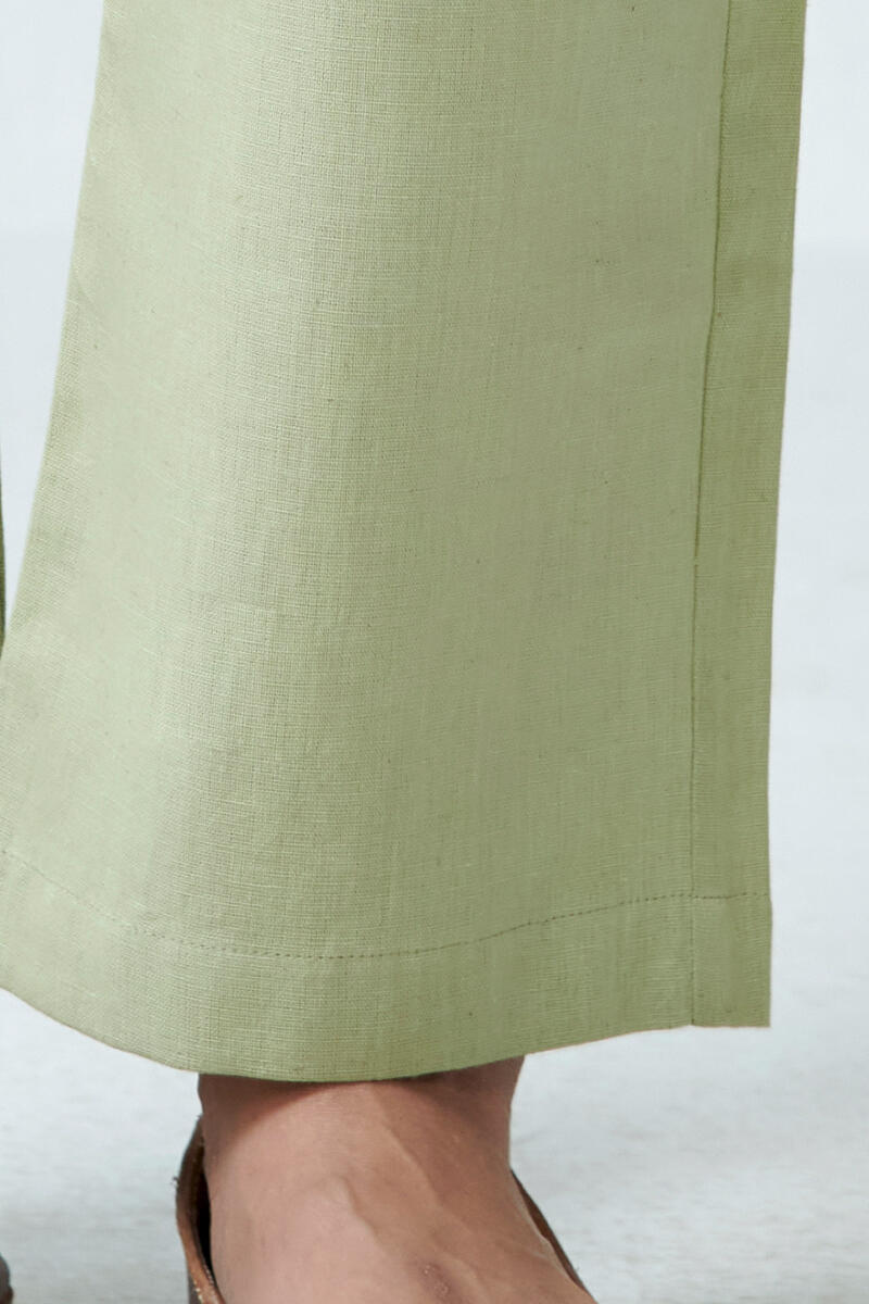 Green Handcrafted Cotton Pants