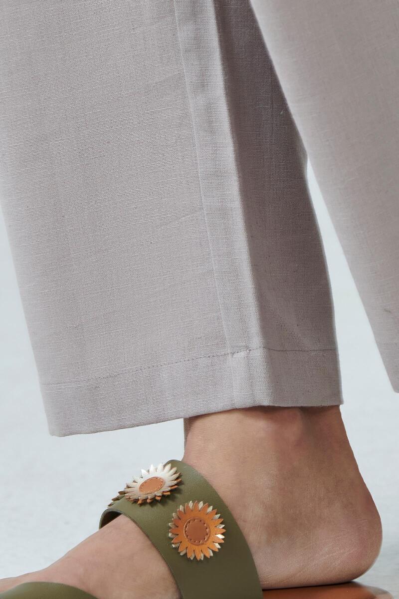 Grey Handcrafted Cotton Pants