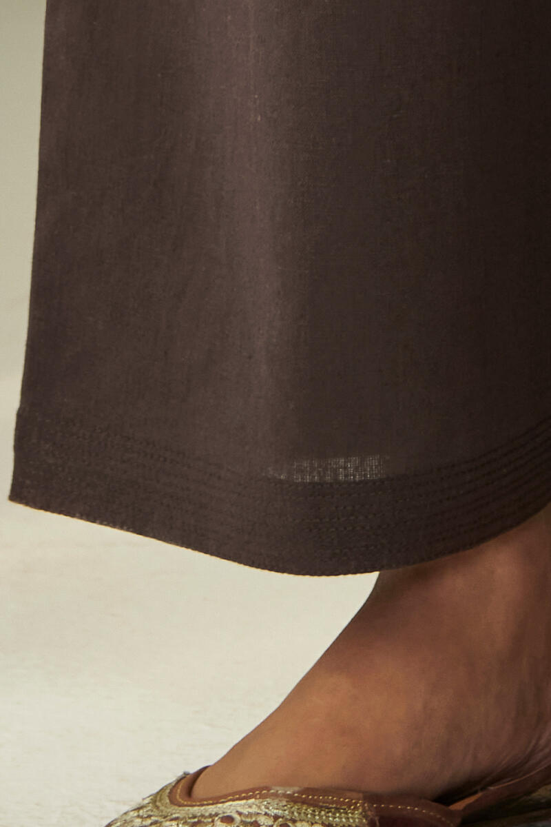 Brown Handcrafted Cotton Farsi Pants