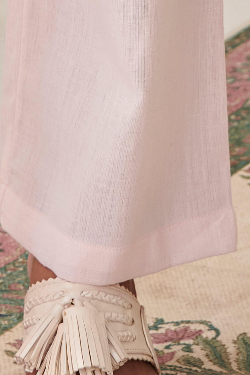 Pink Handcrafted Cotton Pants