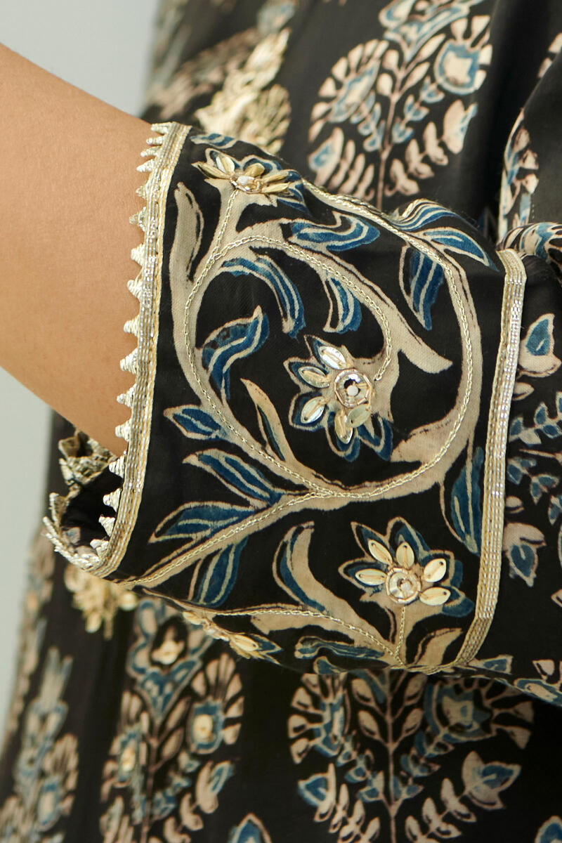 Ajrak Hand Block Printed Straight Modal Kurta