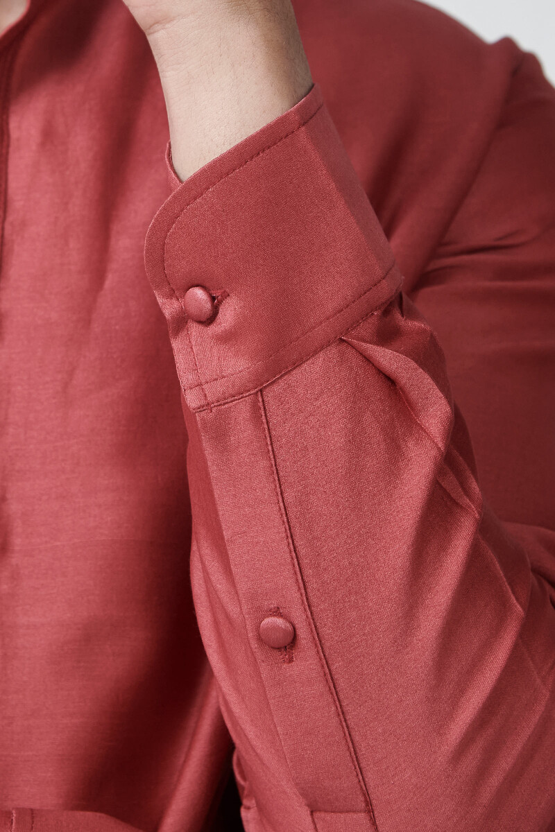 Maroon Handcrafted Chanderi Kurta